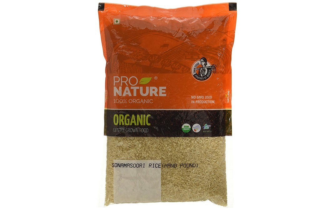 Pro Nature Organic Sonamasoori Rice (Hand Pound)   Pack  1 kilogram